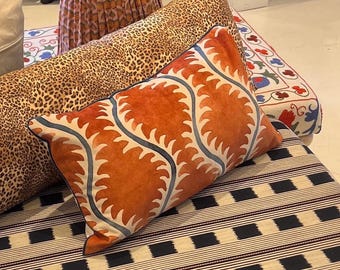 Linwood Helter Skelter velvet piped cushions in all colour-ways and various sizes