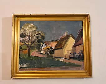 Framed Mid Century Oil on board, signed and dated by the artist