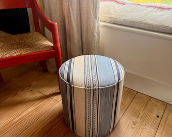 Bespoke Pill Stool / Ottoman, designer upholstery