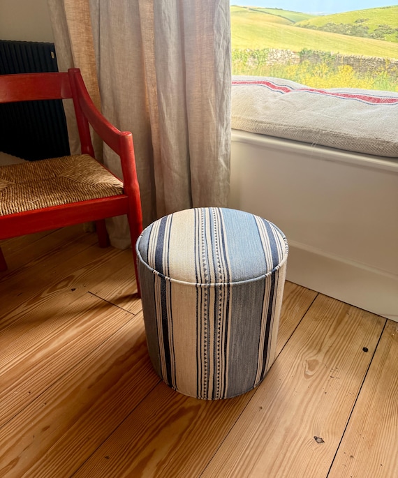 Bespoke Pill Stool / Ottoman, designer upholstery