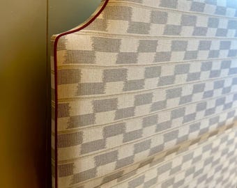 Bespoke upholstered headboard in choice of premium Andrew Martin fabrics and various designs and bed sizes