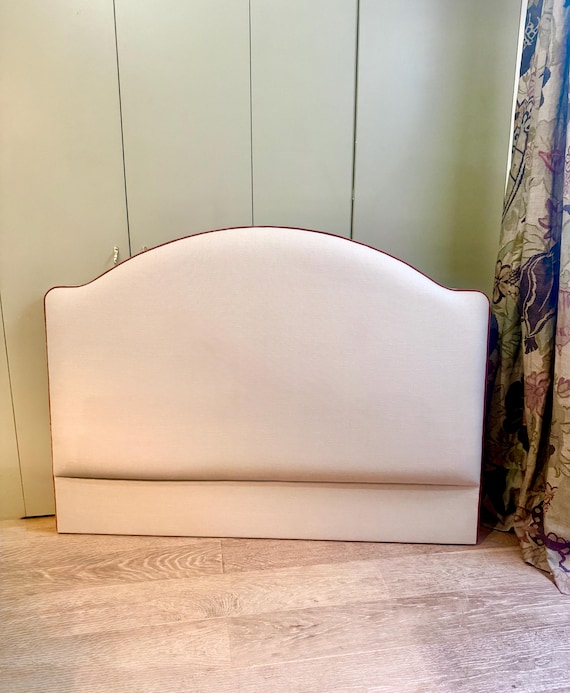 Bespoke 100% Linen Headboard in a range of colours and Contrasting Piping