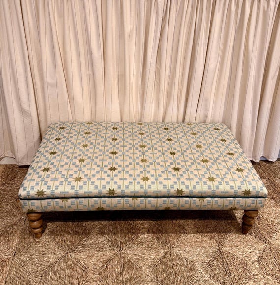 Studio Ashby Sister ottoman, choice of turned Legs, bespoke sizes