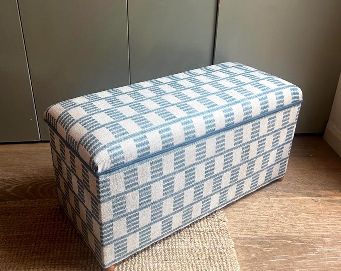 Upholstered Ottoman Blanket box in premium fabrics or customer’s own