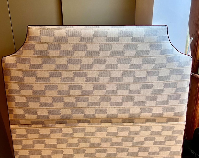 Bespoke upholstered headboard in choice of premium Andrew Martin fabrics and various designs and bed sizes