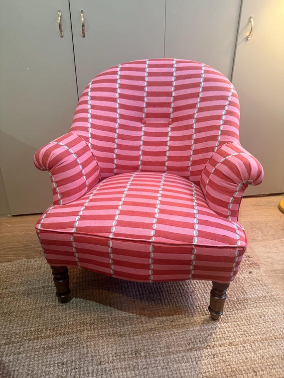 Antique Napoleon III Tub Armchair: Upholstered to Order, 19th Century Frame