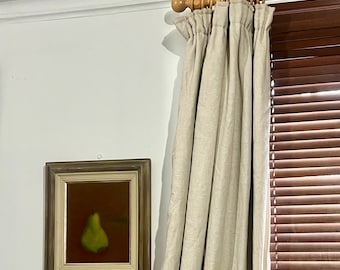 Made to Measure interlined 100% Linen medium weight curtains