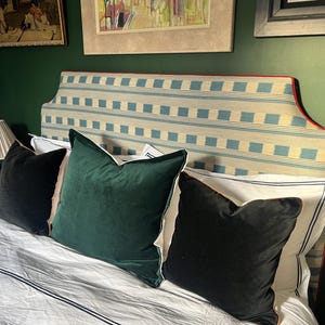 Handmade velvet and pure linen cushions with piping or French seam and invisible zip