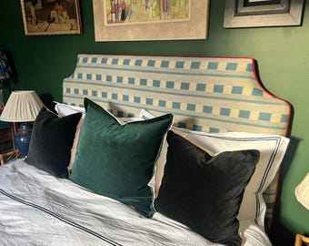 Handmade velvet and pure linen cushions with piping or French seam and invisible zip