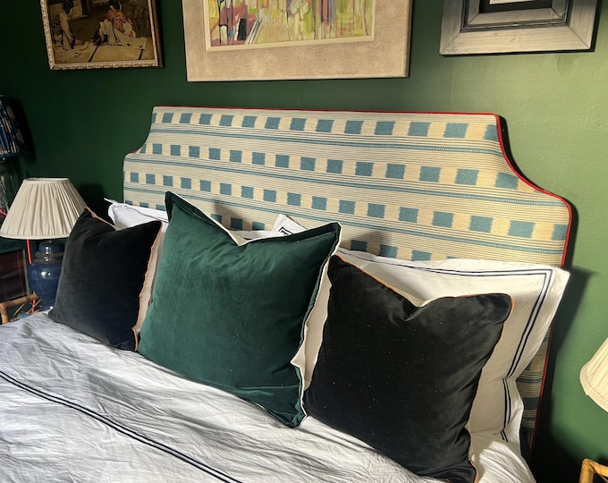 Handmade velvet and pure linen cushions with piping or French seam and invisible zip