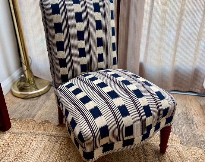 Christopher Farr Cloth Lost and Found  Napoleon III slipper chair c1800s