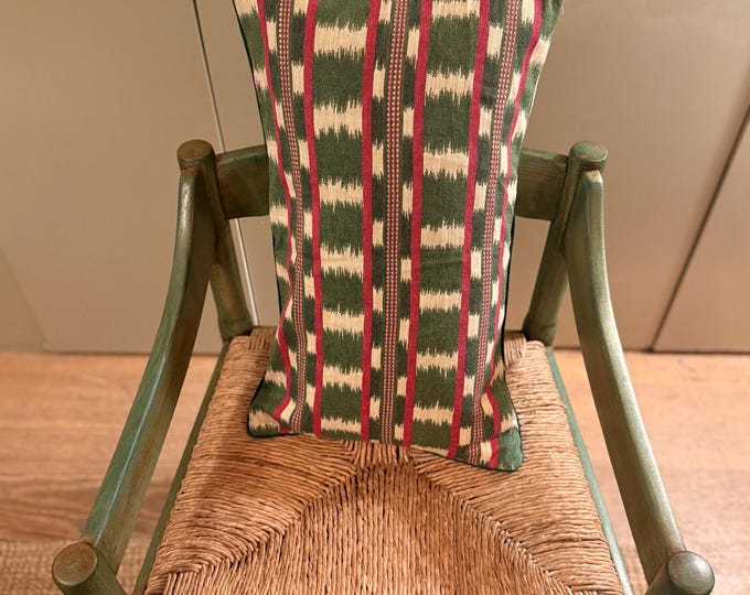 Handmade Manuel Canovas Frida, Kita, Piped Cushion backed with natural linen