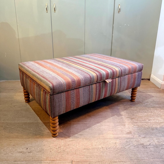 Bespoke Storage Ottoman in customer’s own fabric, custom sizes available