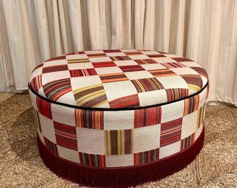 Round Cocktail style in customer’s own material or a designer fabric from our collection