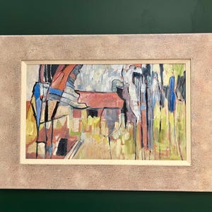 Striking Mid-Century landscape oil on board painting signed by Rye artist Beryl Cliff