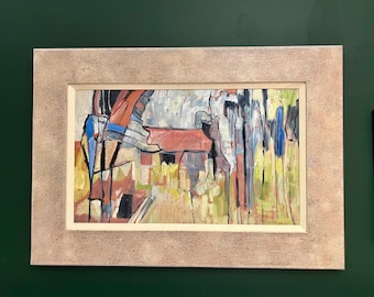 Striking Mid-Century landscape oil on board painting signed by Rye artist Beryl Cliff