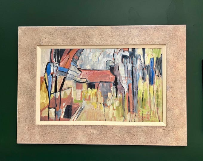 Striking Mid-Century landscape oil on board painting signed by Rye artist Beryl Cliff