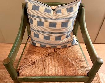 Handmade piped cushions in Christopher Farr Cloth Lost and Found by Kit Kemp