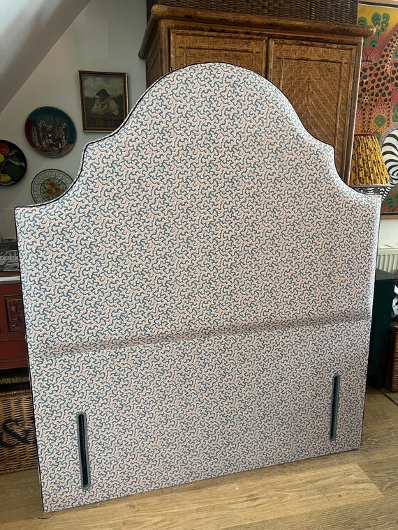 Handmade Upholstered Headboard: Sanderson Fabric, Custom Bespoke Design
