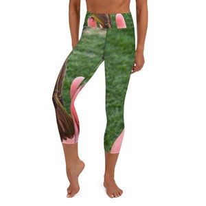 Bird Finch Yoga Capri Leggings