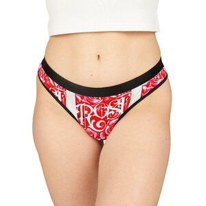 Rose Gang Graffiti Women&#39;s Thongs (AOP)