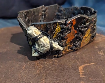 Pulseira Quimera, Pulseira Monstro, Pulseira Quebra-cabeça, Pulseira de Couro