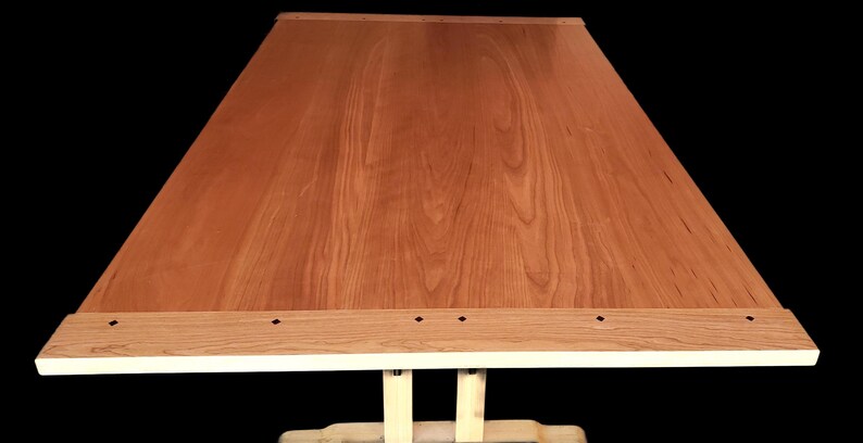 Solid Wood Trestle Style Dining Table - Etsy
