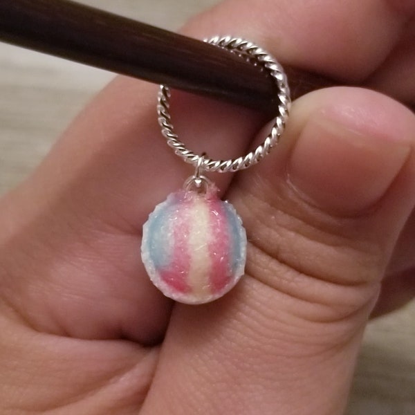 Transgender Pride Snow Cone Stitch Marker Charm