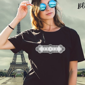 Paris France Shirt, Comfort Colors, Eifel Tower Tshirt, Vintage Front and Back Design, Vacation in Paris, Women's Shirt, Girl's Trip Shirt