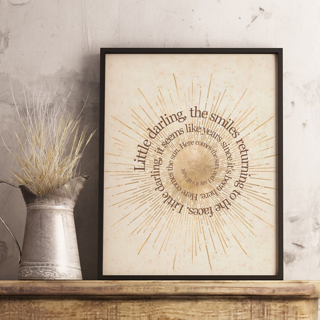 Here Comes the Sun Printable Art Print Printable Wall Art - Etsy