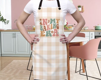 Retro In My Baking Era Apron, Women's Kitchen Apron, Gift for Mom, Housewarming Gift, Hostess Gift, Wedding Gift, Mother's Day Gift