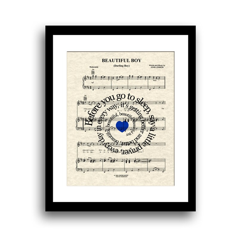 Beautiful Boy Song Art Print John Lennon Nursery Art Etsy