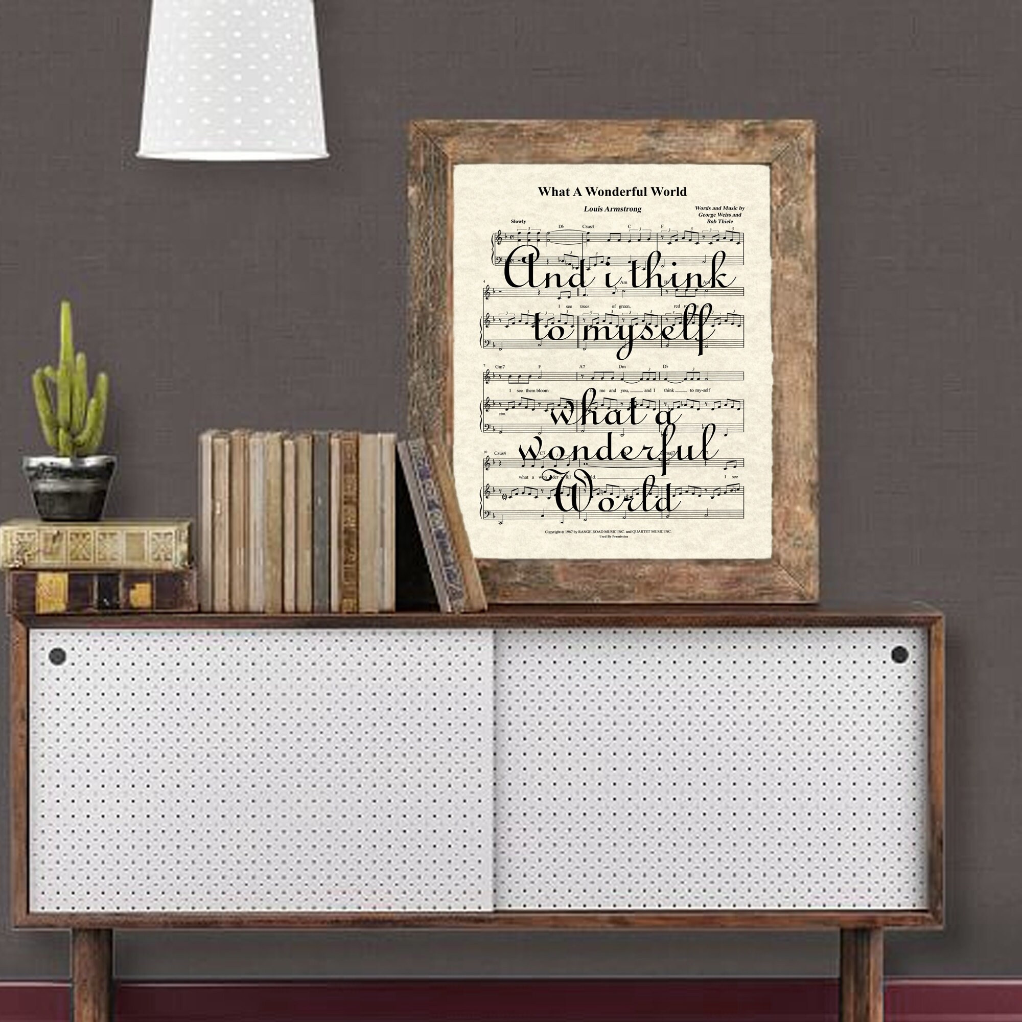 What A Wonderful World Song Lyric Art Print Custom Etsy Canada