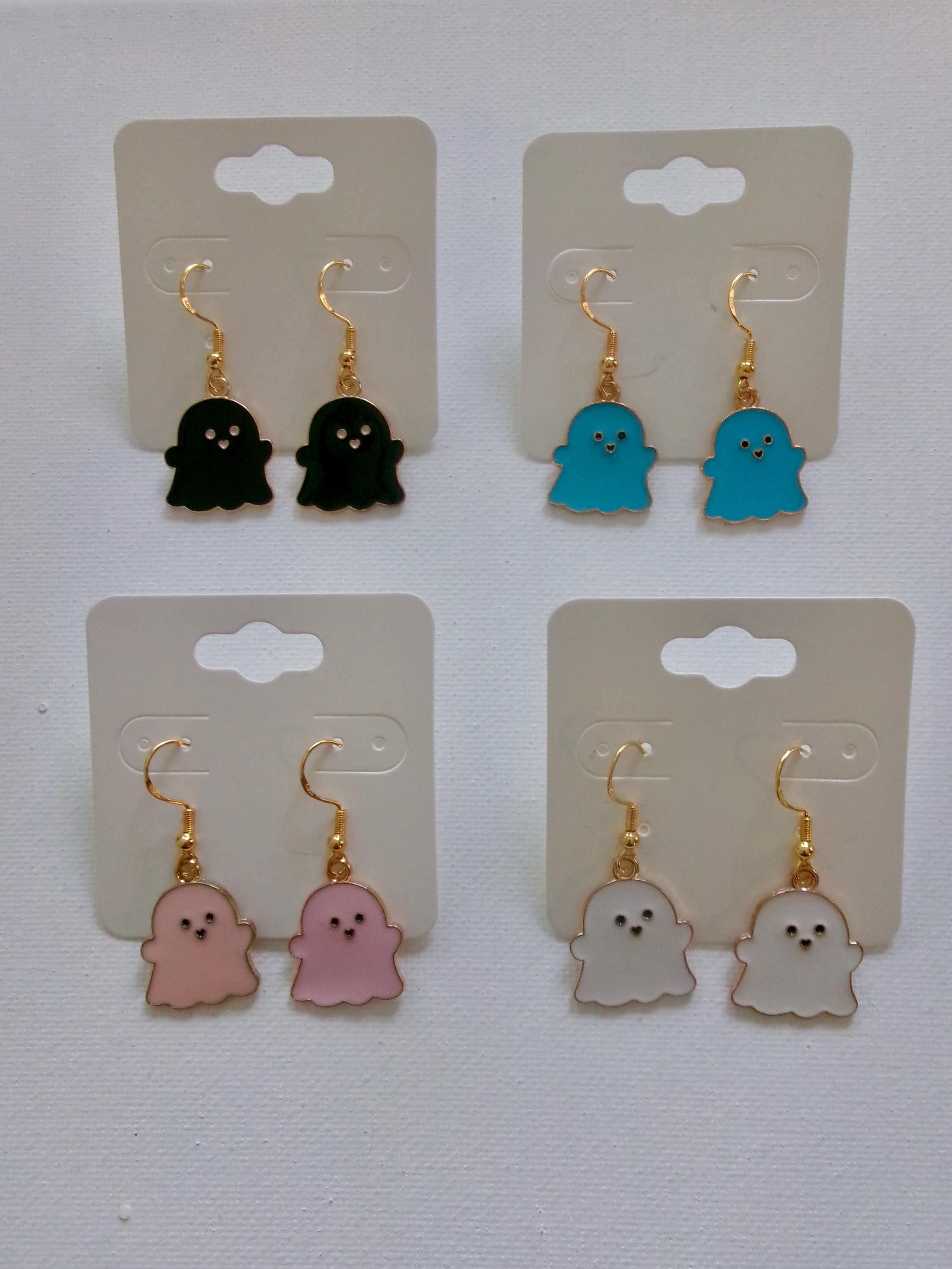 Halloween Ghost Earrings, Colorful & Customizable