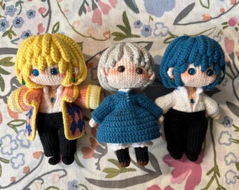 Finished Dolls / Crochet Amigurumi Howl’s Moving Castle Howl & Sophie / Toys / Home decor / Collection / Gift