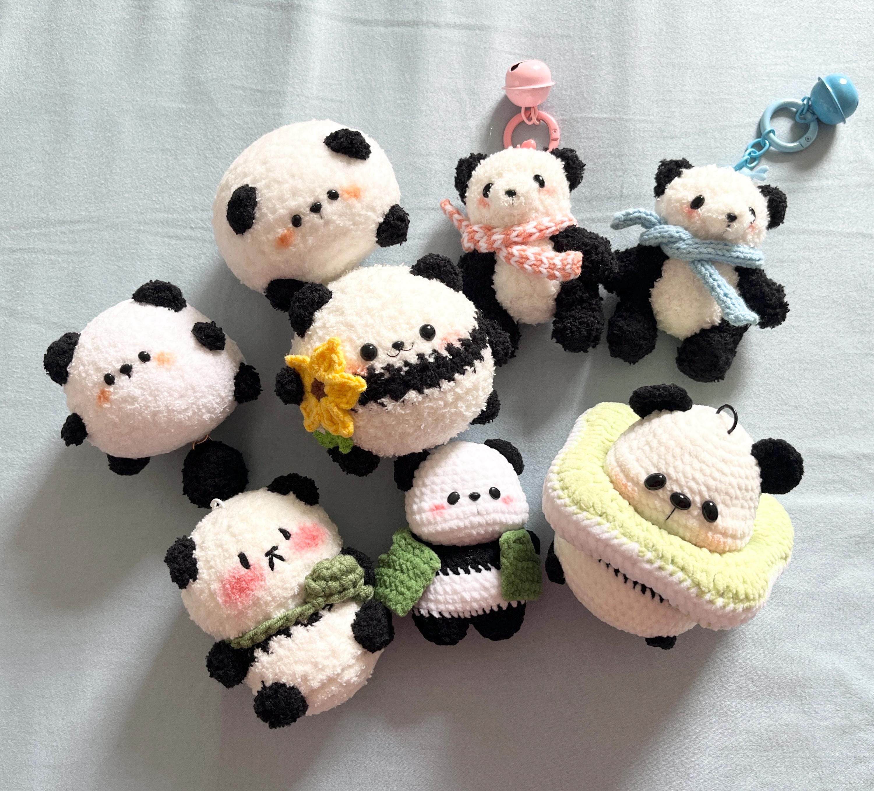 Handmade Crochet Amigurumi Cute Panda Keychain / Toys / Home decor / Collection / Gift