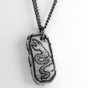 Silver Snake Pendant Necklace - Unisex 925 Necklace - Snake Pendant Men - Silver Chain Pendant, Womens Or Mens Jewellery Gifts UK