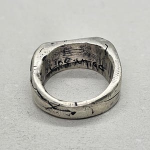 Origami Crane | Heavy Signet Ring | Hand Crafted Small Batch Mens 925 ...