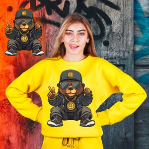 Gangster Bear Png | Bear PNG | Rapper Cartoon Bear Graffiti | Boss Bear Png | Hip-Hop Bear | Best Selling | Urban DTF Digital Download