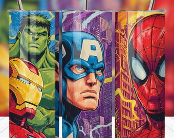 Marvel Tumbler Wrap | Marvel Superhero Tumbler Wrap PNG | 20oz Cartoon Sublimation Design | Best Selling Png Wrap | Digital Instant Download