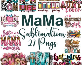 Design de sublimação PNG de mãe floral: camiseta Boho Mom (download digital)