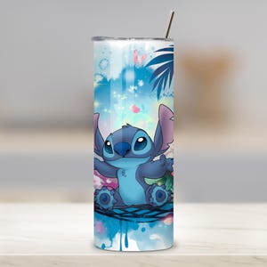 stitch wrap png for sublimation, floral design tumbler png, printable stitch digital download, pastel floral stitch png, 20 oz tumbler magic stitch png, sublimation cute alien design, tumbler digital download png, stitch artwork sublimation wrap, floral cartoon character png, watercolor printable stitch wrap, tumbler cup design stitch, summer stitch tumbler design png, digital pastel png file