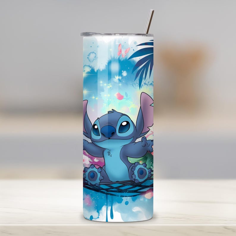 stitch wrap png for sublimation, floral design tumbler png, printable stitch digital download, pastel floral stitch png, 20 oz tumbler magic stitch png, sublimation cute alien design, tumbler digital download png, stitch artwork sublimation wrap, floral cartoon character png, watercolor printable stitch wrap, tumbler cup design stitch, summer stitch tumbler design png, digital pastel png file