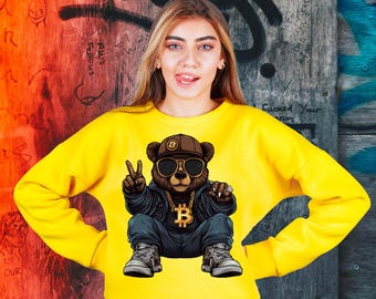 Rapper Teddy Bear PNG: Gangster Graffiti Bear, Urban DTF (Digital Download)
