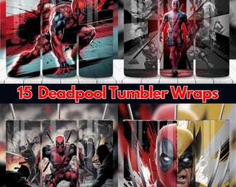 Paquete de envoltorios para vasos con personajes de dibujos animados: vaso delgado de 20 oz PNG (descarga digital)