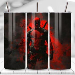 Deadpool Tumbler Verpackung | 90er Jahre Cartoon Becher | 20 Unzen Sublimationsdesign | Meistverkaufte Png | Sofortiger digitaler Download