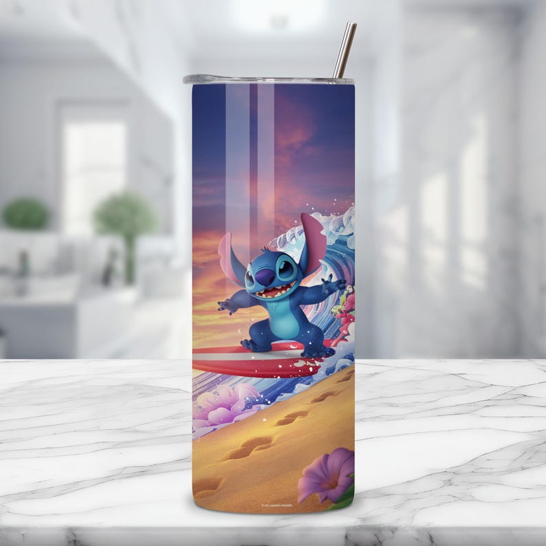 20oz skinny tumbler, sublimation design, stitch Floral, stitch tumbler, tumbler sublimation, disney stitch, stitch lilo, stitch png, disney tumbler, stitch clipart, digital download
