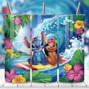 glitter cartoon stitch png, sublimation wrap for stitch lovers, cute 20oz skinny wrap download, digital sublimation cartoon character, sparkle stitch wrap file, cricut printable stitch wrap, kawaii tumbler sublimation png, cartoon wrap digital download, stitch design skinny tumbler png, glitter sublimation cartoon tumbler