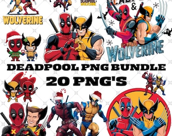 Bundle of 20+ Deadpool & Wolverine Png's | Deadpool Png | Wolverine Png | Marvel Png | Deadpool 3 Png Design | Digital Arts And Crafts Png