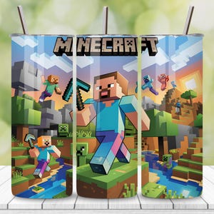 Minecraft Tumbler Wrap | Game Tumbler Wrap PNG | Cartoon Squad 20oz Straight  Tumbler | Trendy Gamer Skinny Wrap | Digital Download